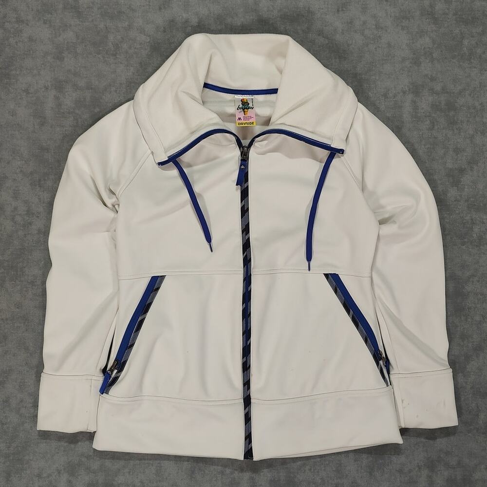 Burton DryRide Softshell Jacket Cool Flavors Wms M White Full Zip Snowboard Ski